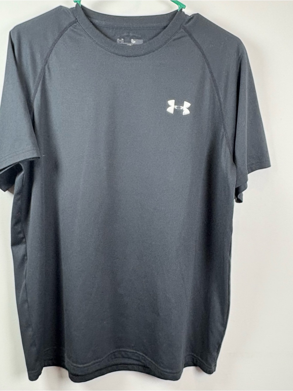 Under Armour Black Short Sleeve Athletic Tee with White Logo